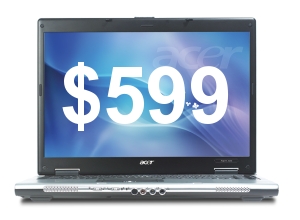 Acer представляет в России ноутбук с Windows Vista за 599 долларов