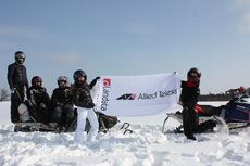 Гонки на снегоходах с компаниями Allied Telesis и Landata