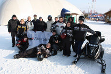 Гонки на снегоходах с компаниями Allied Telesis и Landata